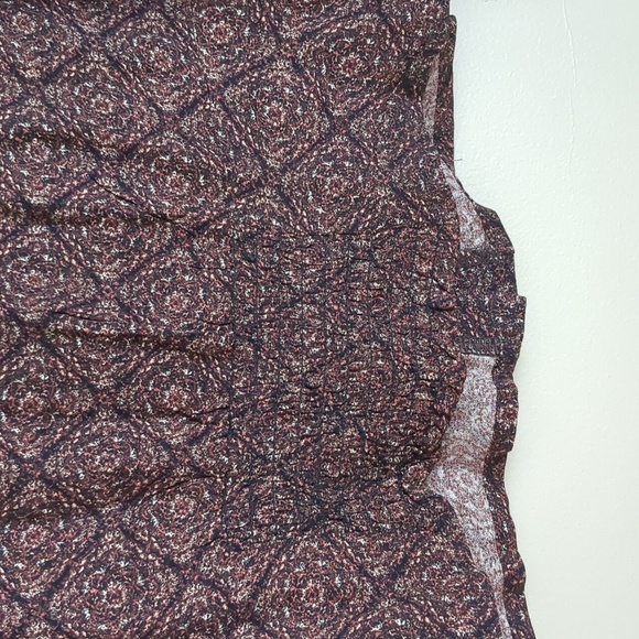 NWT Kirious Small Brown Button Front Shirt Top Long Sleeve Smocking - Picture 13 of 15